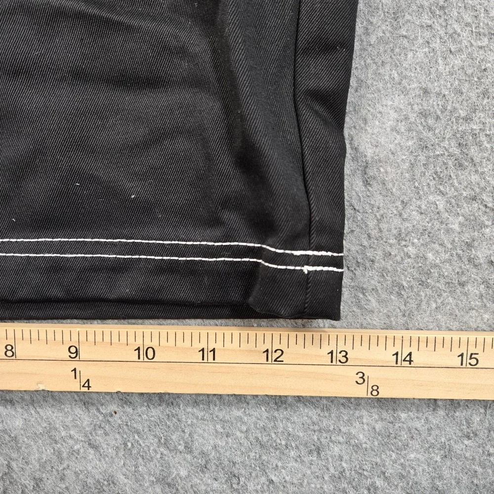 Heron Preston Shorts Mens Large 33 Black Canvas Relaxed Fit Lined Logo Chino